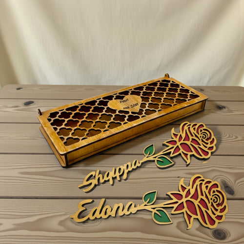 Pack fleur + boîte personalisable